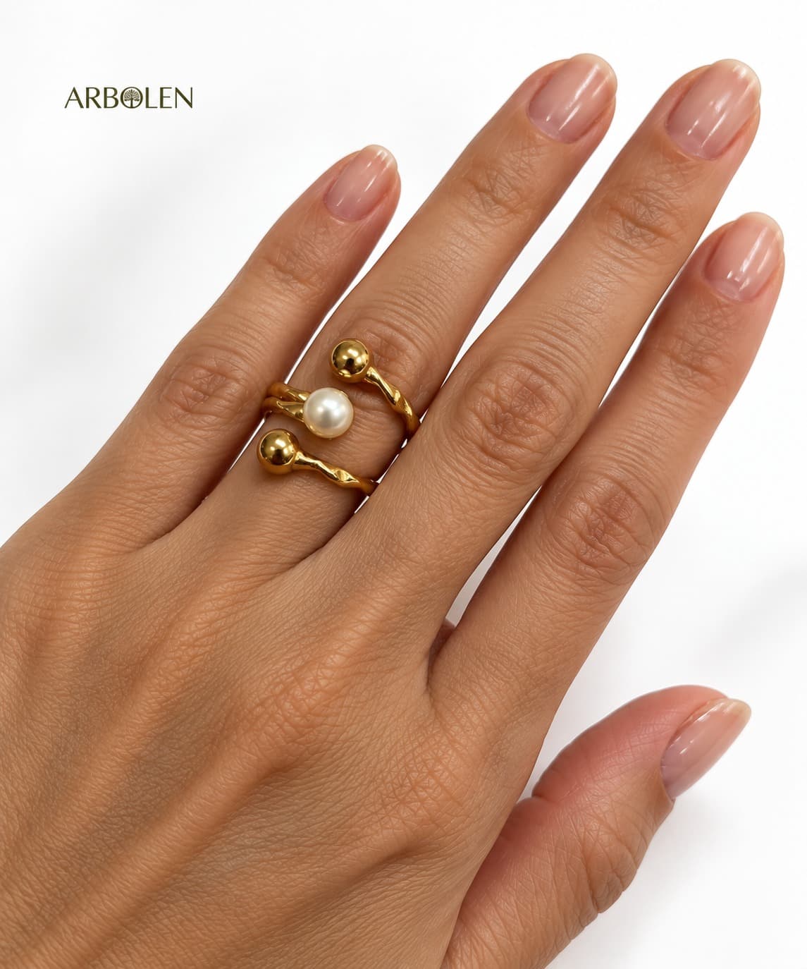 ANILLO ENTORCHADO CON PERLA