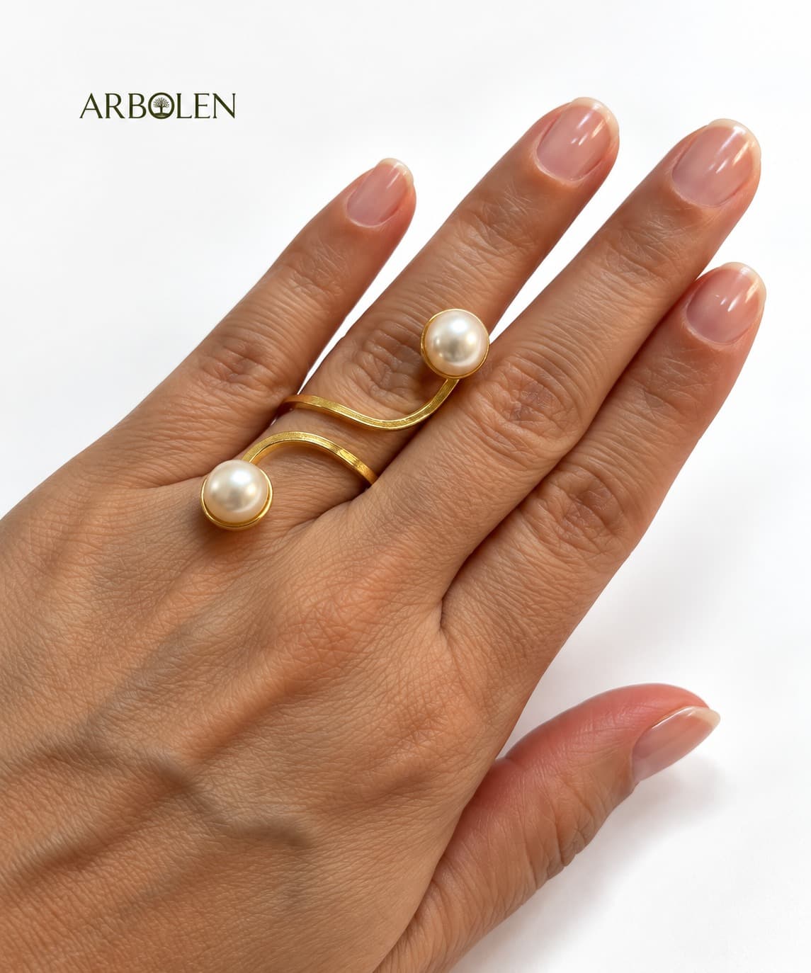 ANILLO 2 PERLAS EN S