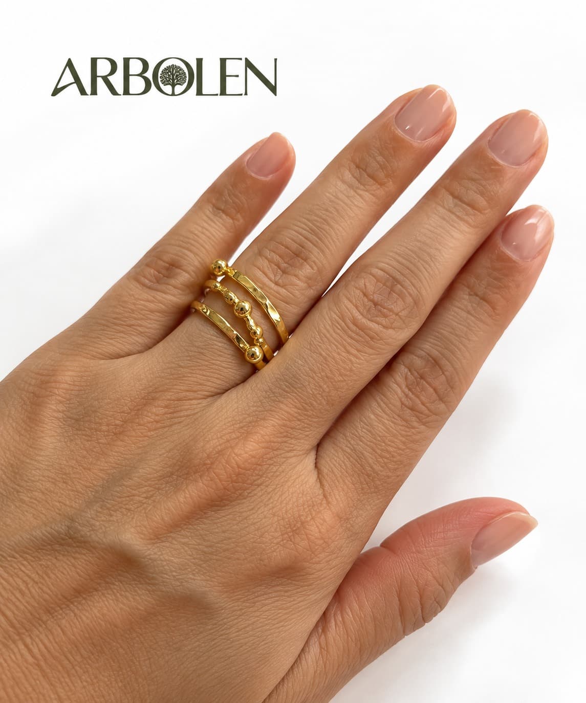 ANILLO ONDULADO CON BALÍN