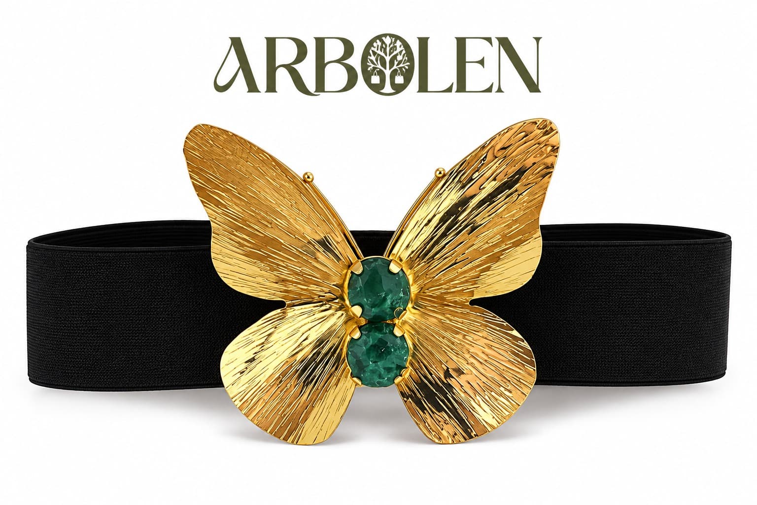 cinturon Mariposa con detalle de esmeralda
