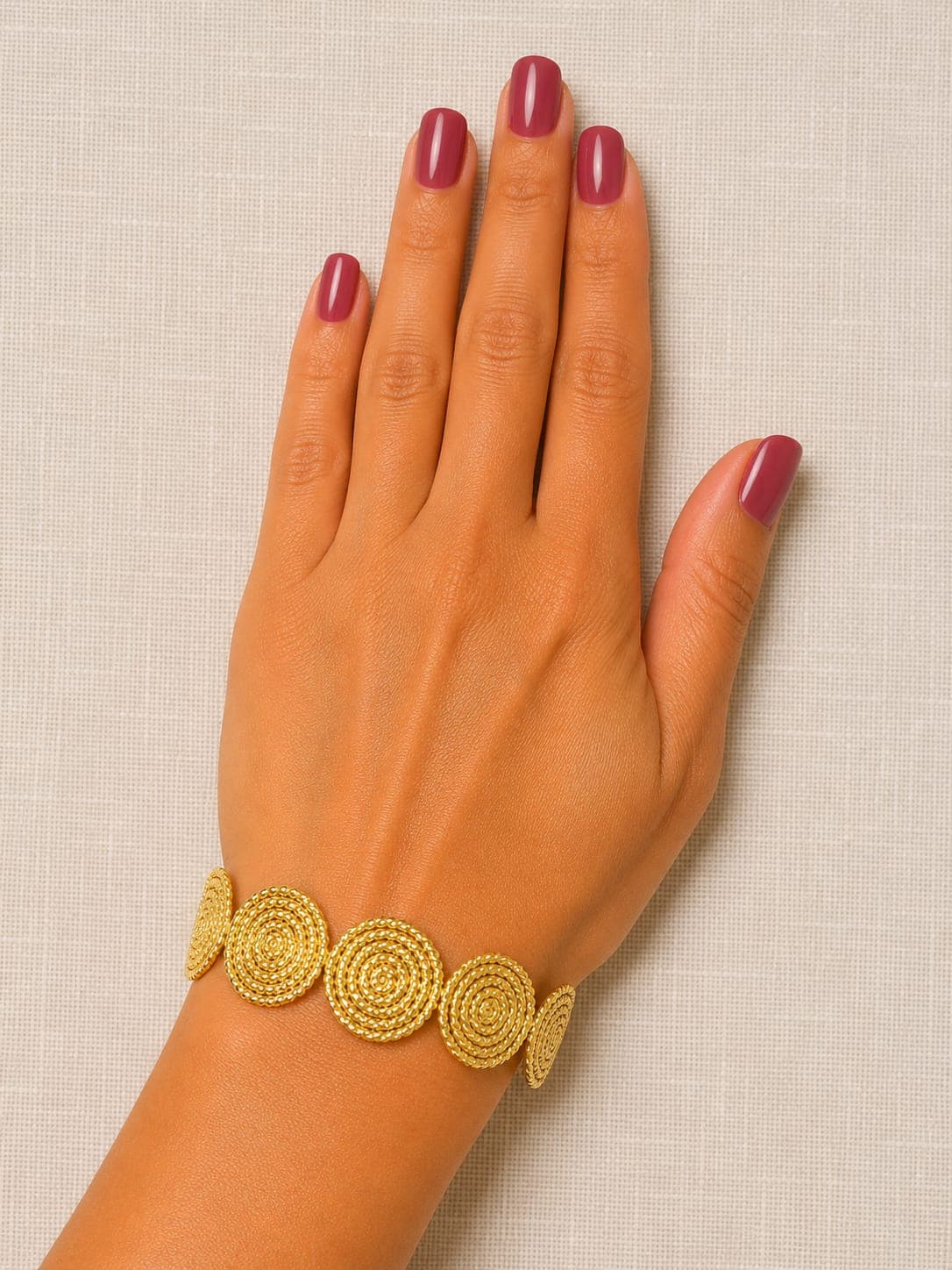 BRAZALETE ROSETA DORADA
