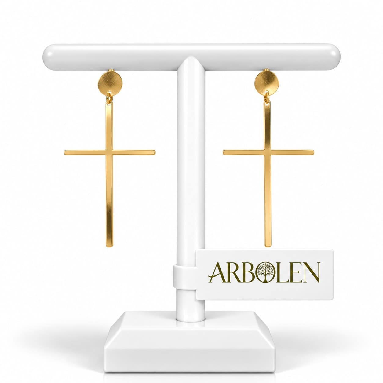 ARETES CRUZ DE LUZ