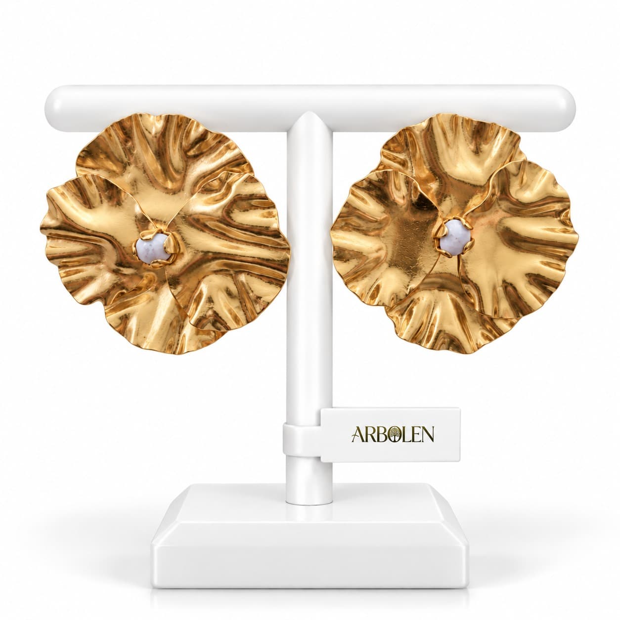 ARETES FLOR DE NACAR