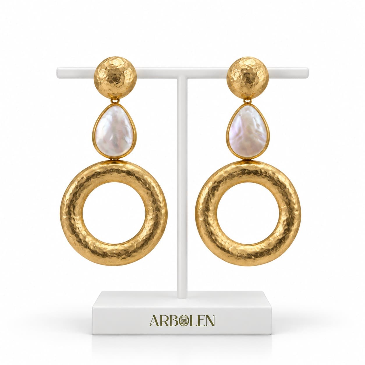 ARETES HALO DORADO
