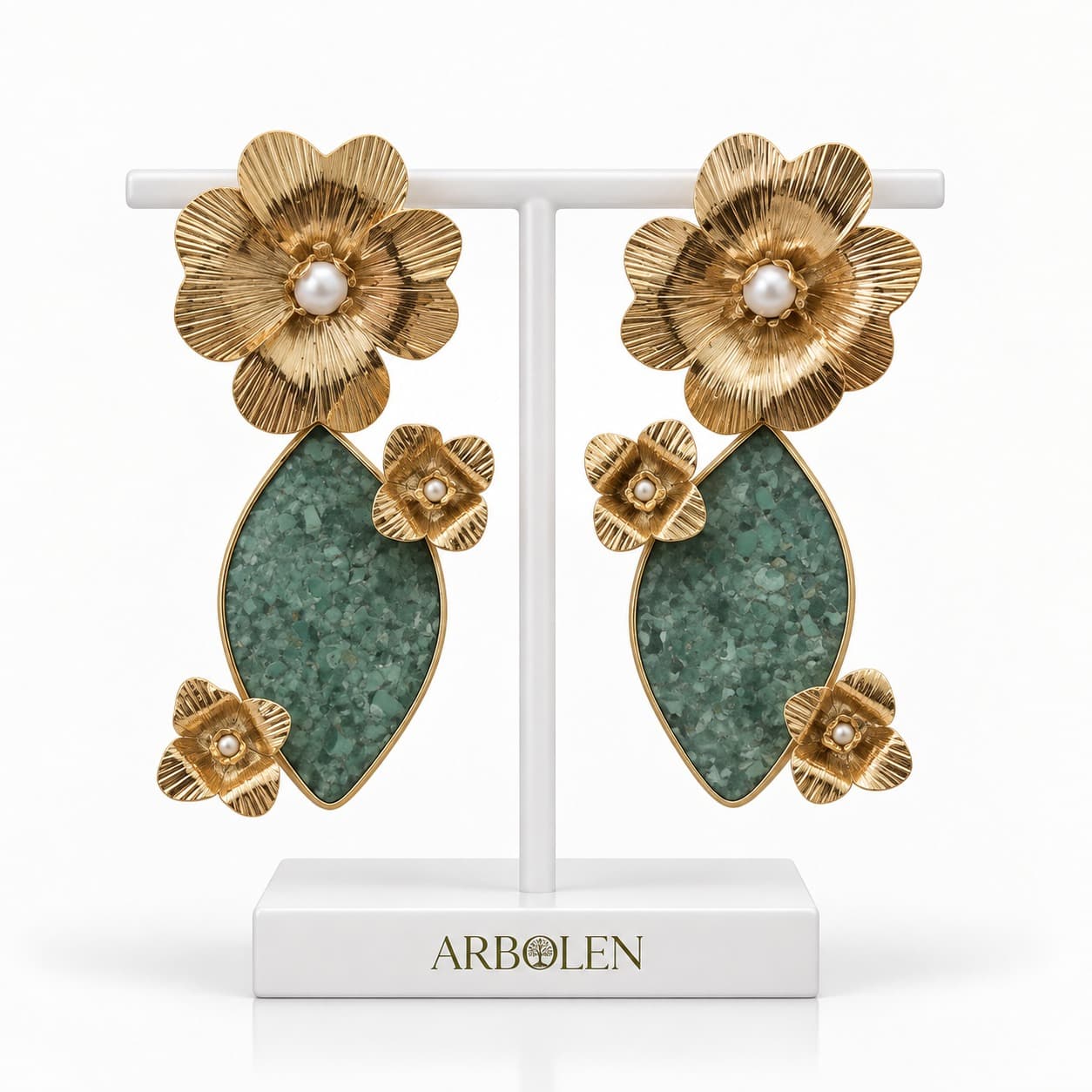 ARETES JARDIN DE JADE